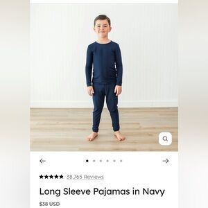 Kyte BABY Long Sleeve Navy Pajama Set